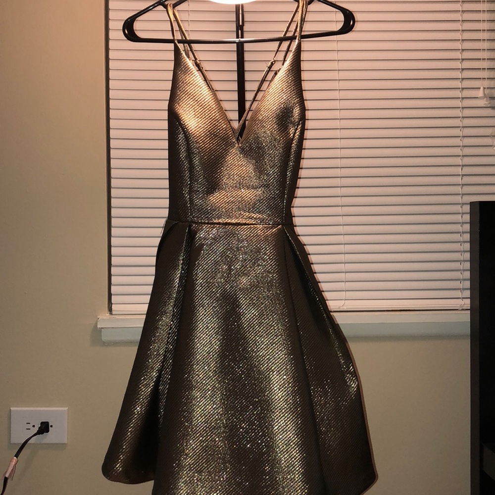 fashion nova gold dress
